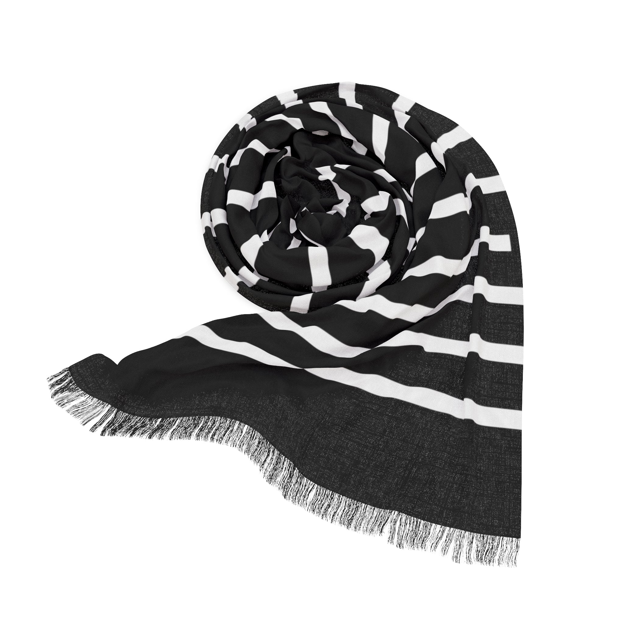 Minimalist Black & White Stripe Scarf