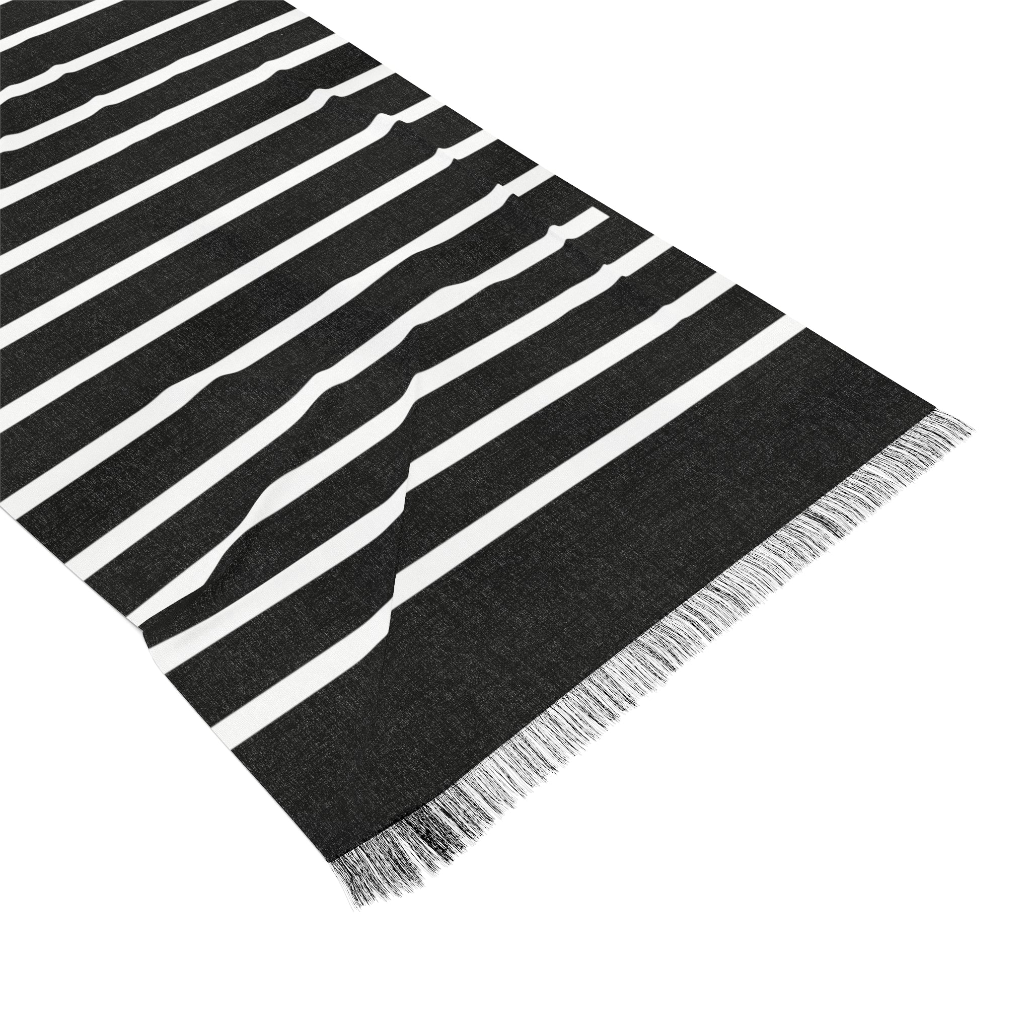 Minimalist Black & White Stripe Scarf