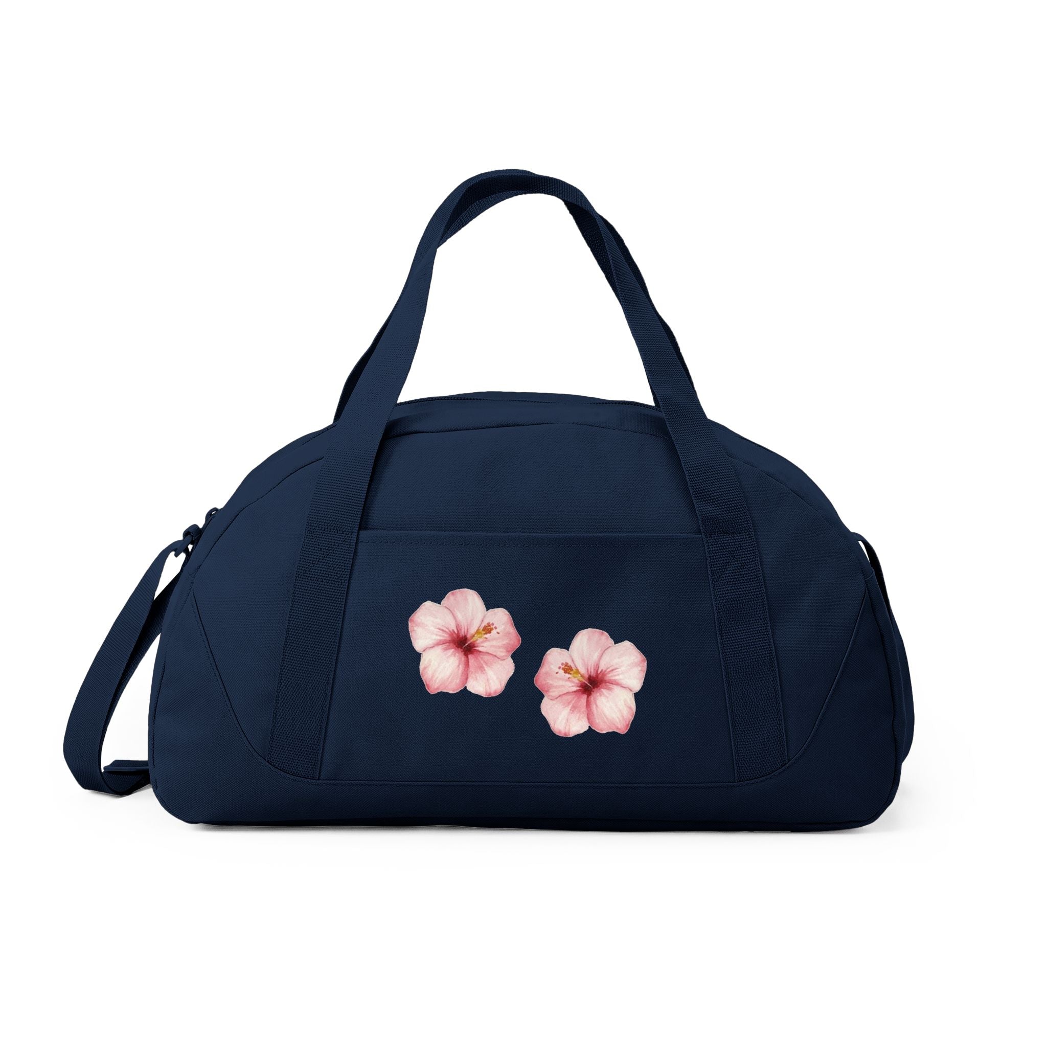 Floral Hibiscus Dome Duffel Bag — Travel Gym Bag