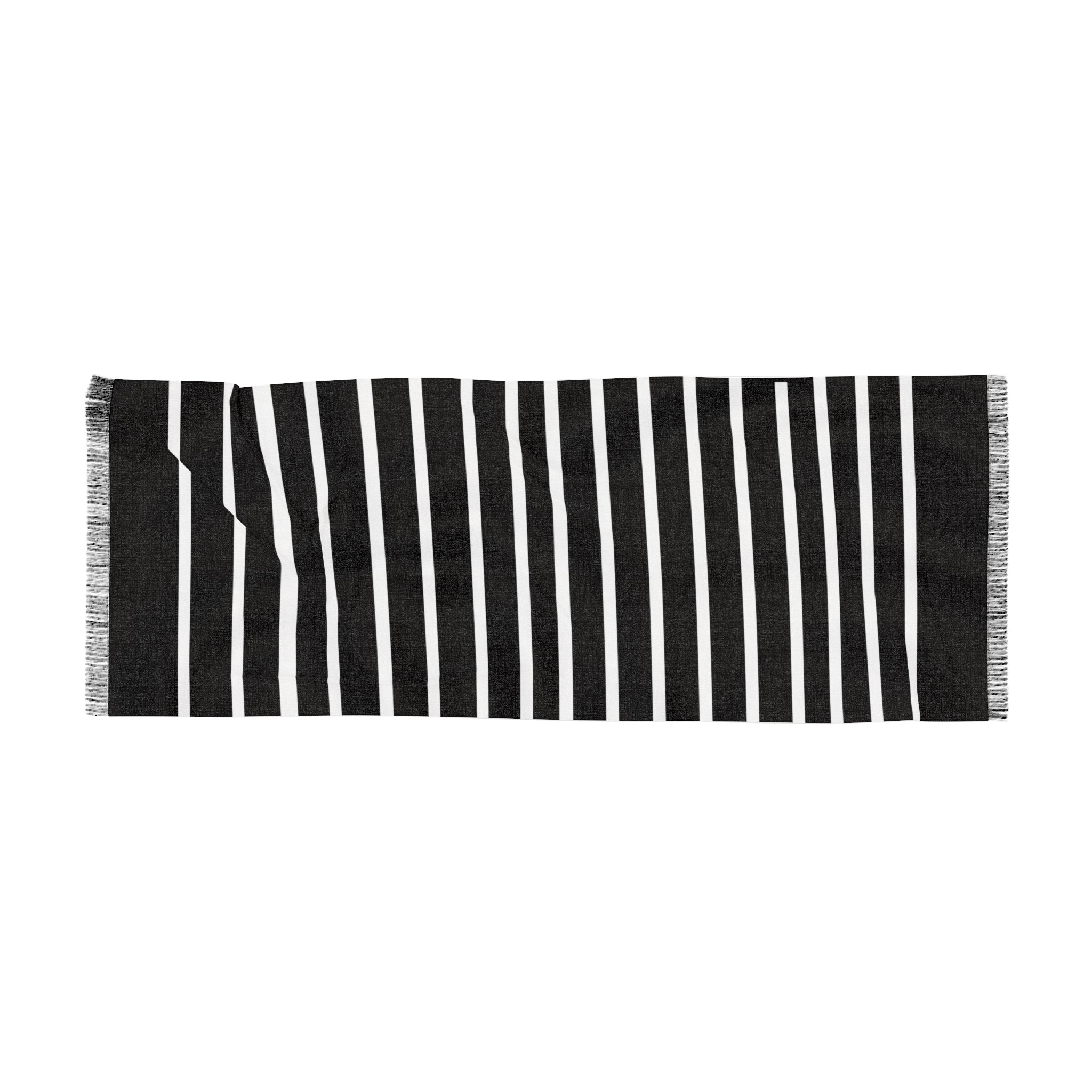 Minimalist Black & White Stripe Scarf