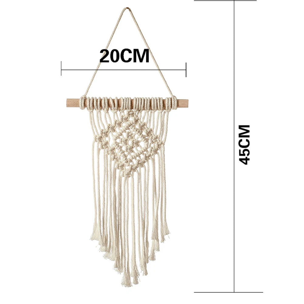Hand-woven Color Macrame Wall Hanging Ornament Bohemian Craft Decoration