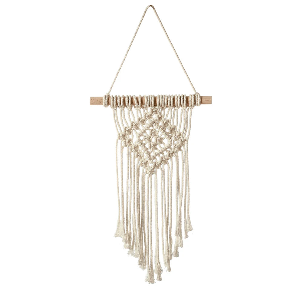 Hand-woven Color Macrame Wall Hanging Ornament Bohemian Craft Decoration